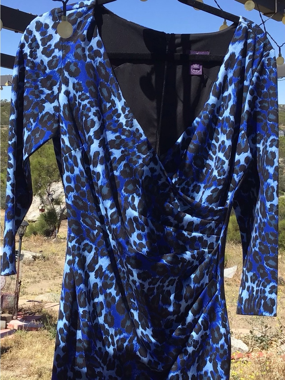 NYDJ blue leopard dress size 6